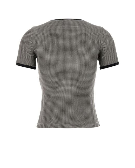 Courreges Gray Printed Jersey T-shirt