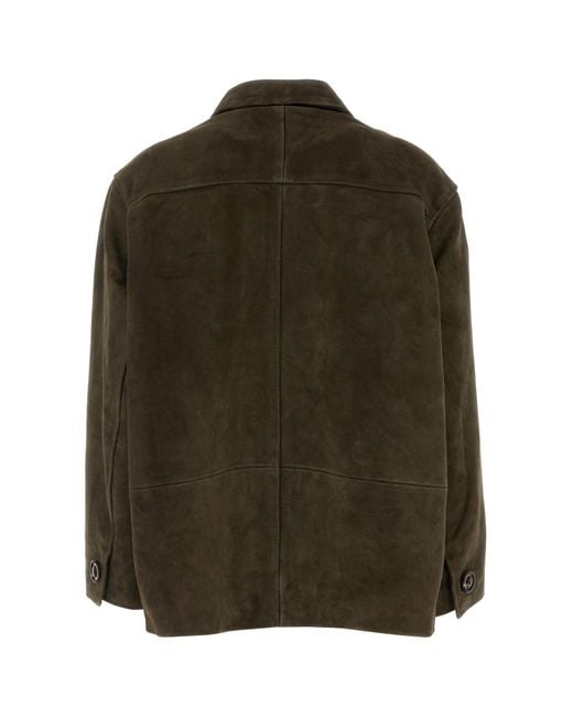 Soeur Olive Green Suede Vincenzo Jacket