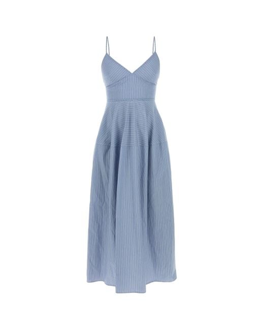 Co. Blue Embroidered Tton Dress