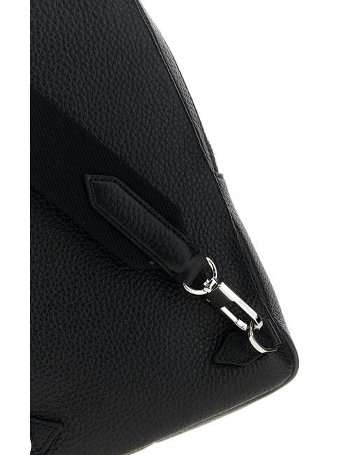 Montblanc Black Leather Crossbody Bag for men