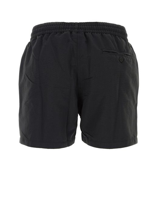 Frescobol Carioca Black Polyester Sport Swimming Shorts for men