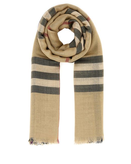 Burberry Natural Scarves And Foulards
