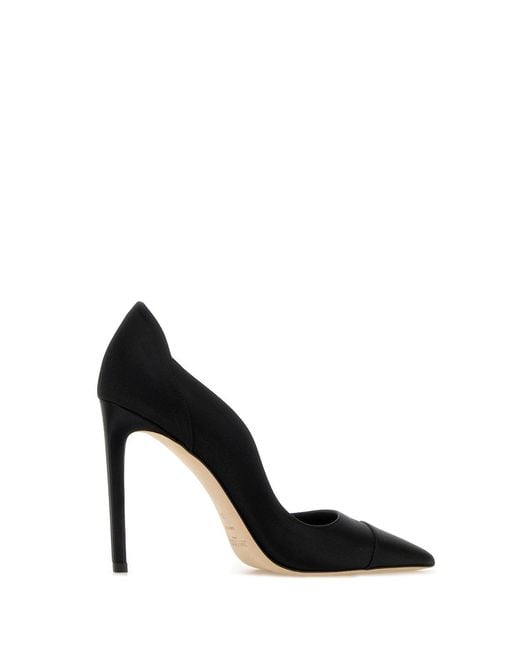 Jimmy Choo Black Satin Brigitte 100 Pumps