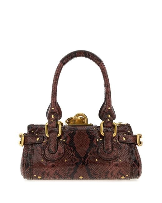 Chloé Multicolor Printed Leather Paddington Handbag