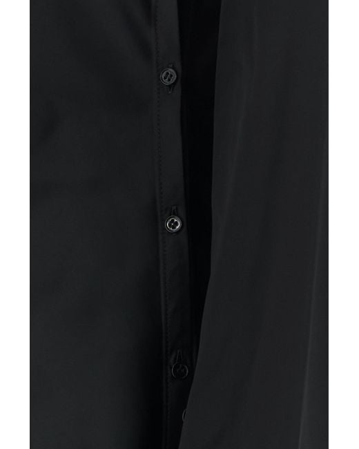 Courreges Black Stretch Satin Top