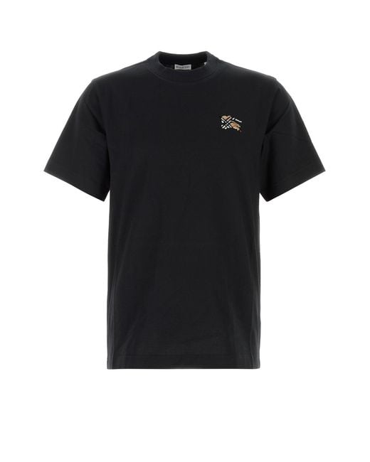 Burberry Black Cotton T-shirt for men