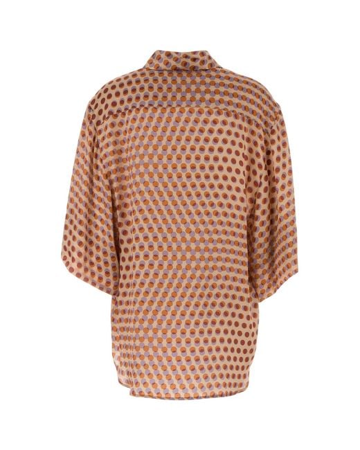 Dries Van Noten Multicolor Printed Satin Clea Shirt