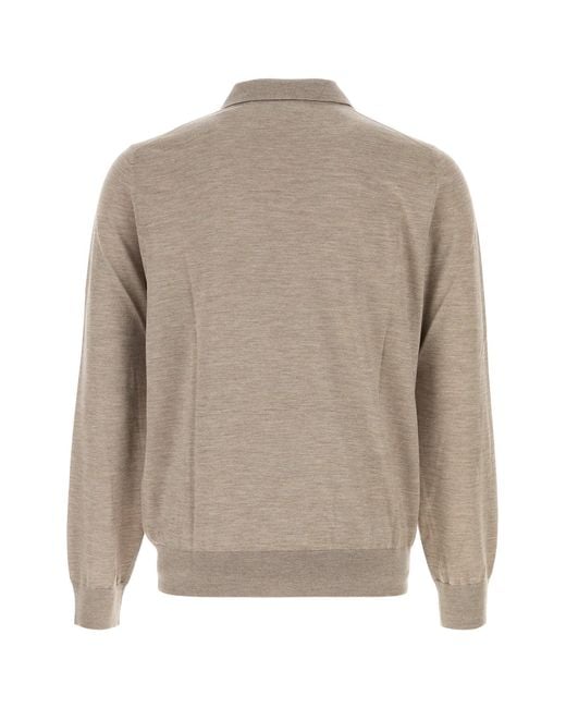 Brioni Natural Shirt Collar Polos for men
