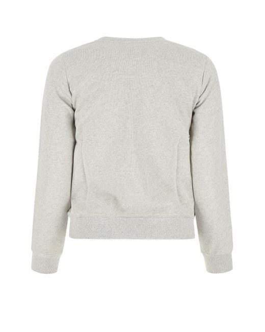 A.P.C. Melange Cotton Sweatshirt in Grey (Gray) | Lyst