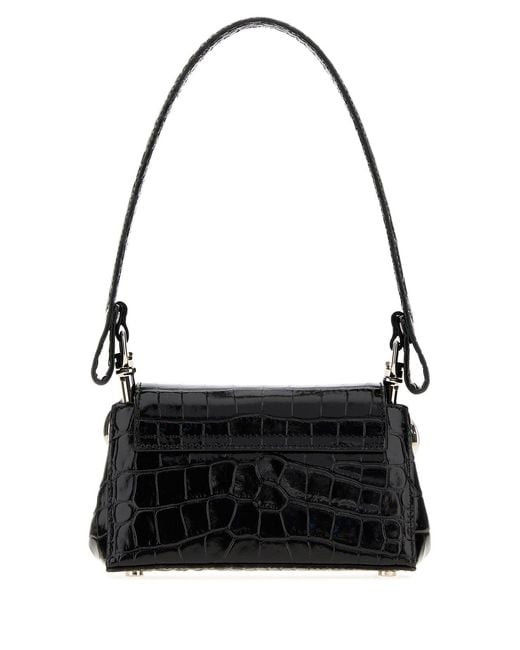 Vivienne Westwood Black Leather Small Hazel Shoulder Bag