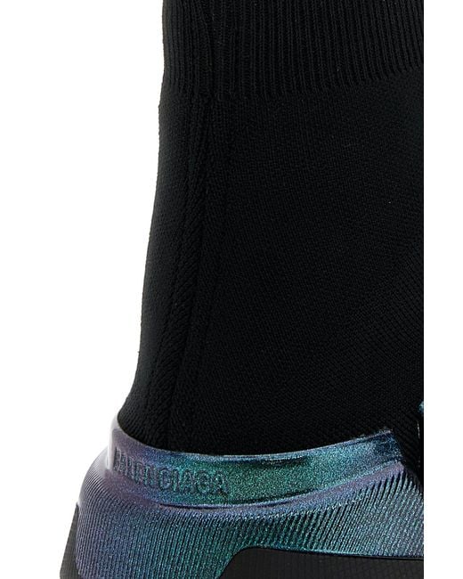 Balenciaga Black Stretch Fabric Speed 2.0 Sneakers