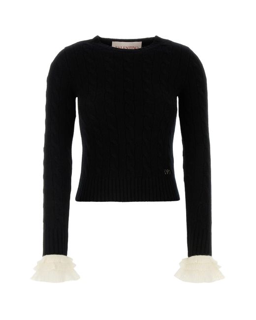 Valentino Garavani Black Maglia | Solid | Cashmere