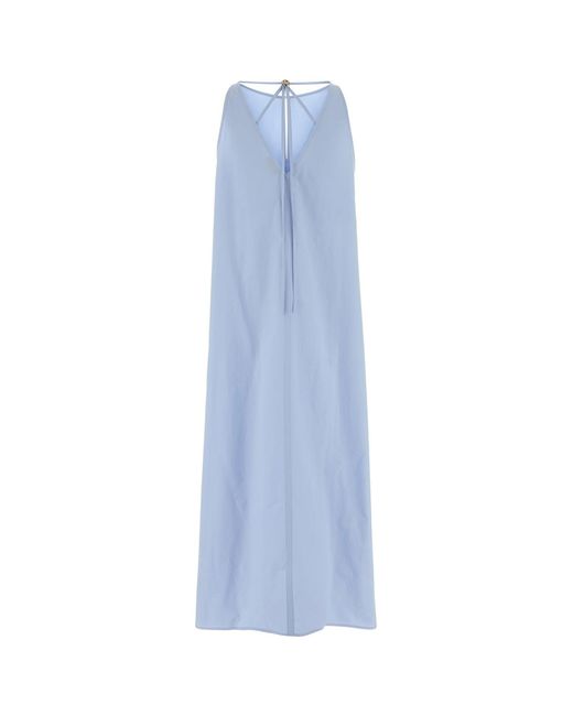 Agnona Light Blue Poplin Dress
