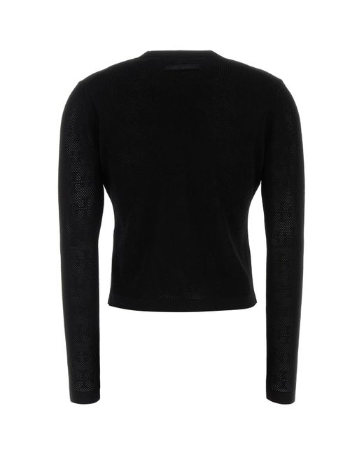 Cadigan in misto viscosa nera di Tory Burch in Black