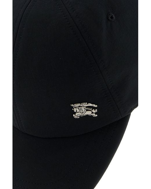 Burberry Black Nylon Baseball Cap