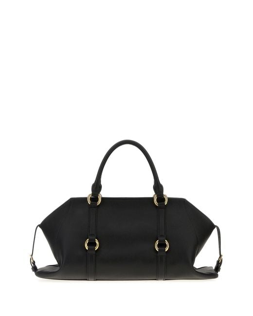 McQueen Black Leather Medium Farringdon Handbag