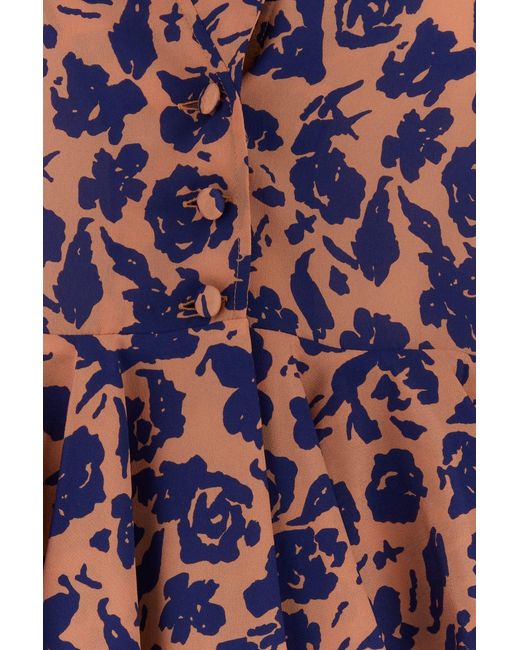 Chloé Red Printed Crepe Blouse