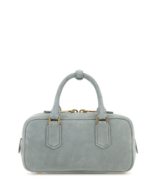 Borsa a mano Arcadie in pelle scamosciata carta da zucchero di Miu Miu in Gray