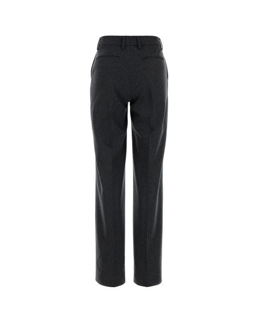 PT Torino Black Graphite Wool Blend Ambra Pant