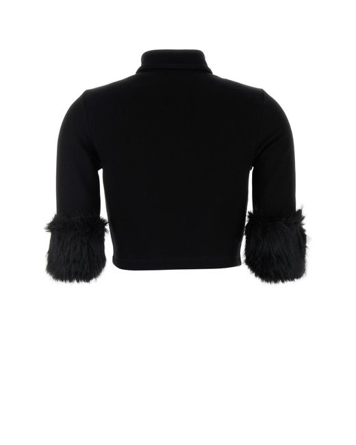 Giubbino in misto cotone nero di Prada in Black