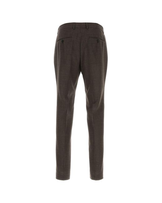 Boss Black Dark Brown Wool Blend Pant for men