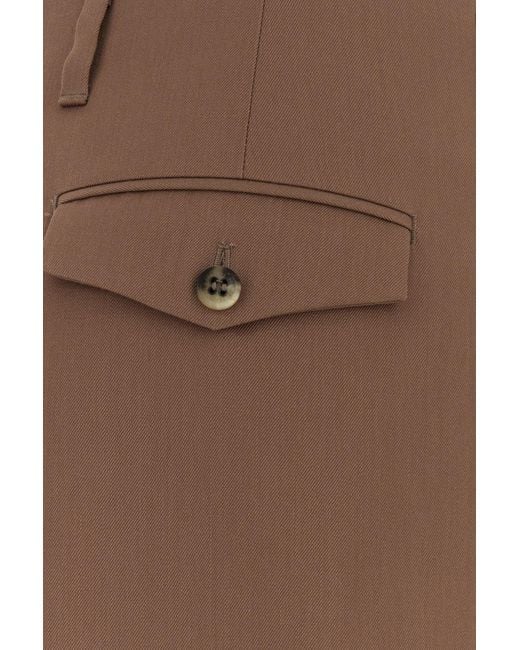 Golden Goose Deluxe Brand Brown Antiqued Pink Wool Wide-leg Pant