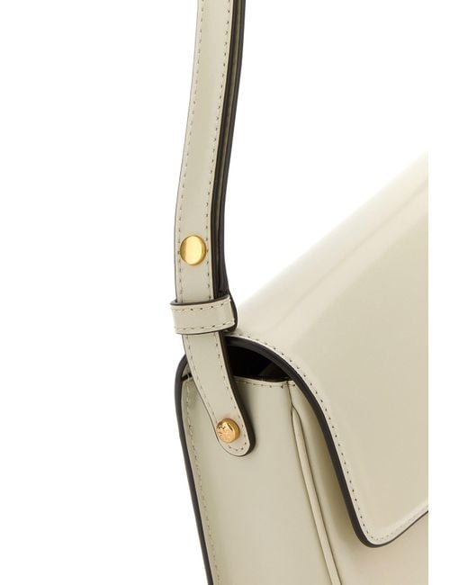 Tory Burch White Chalk Leather Robinson Shoulder Bag
