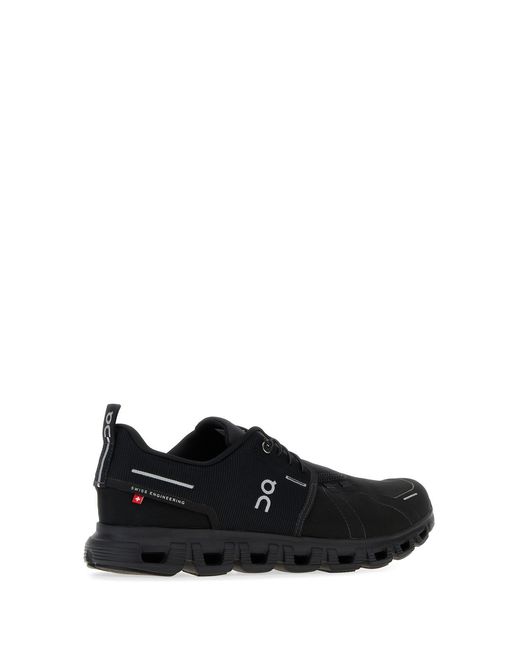 On Shoes Black Fabric Cloud 6 Wp Sneakers for men