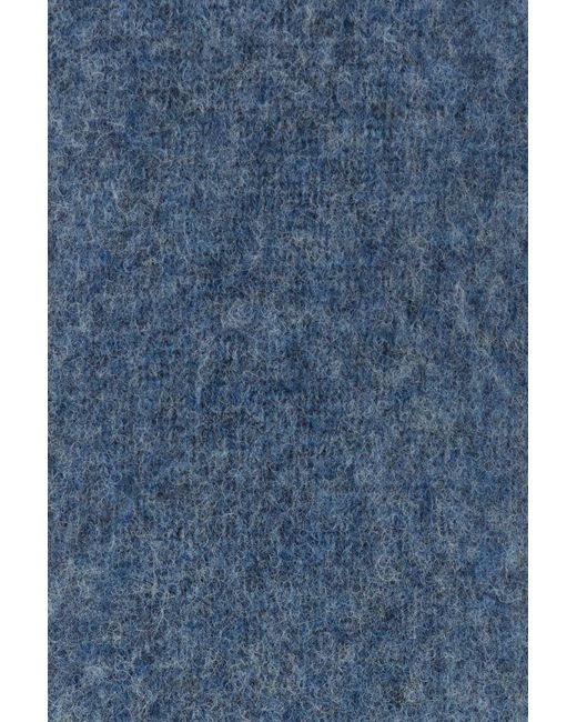 Harmony Melange Blue Wool Shaggy Sweater for men