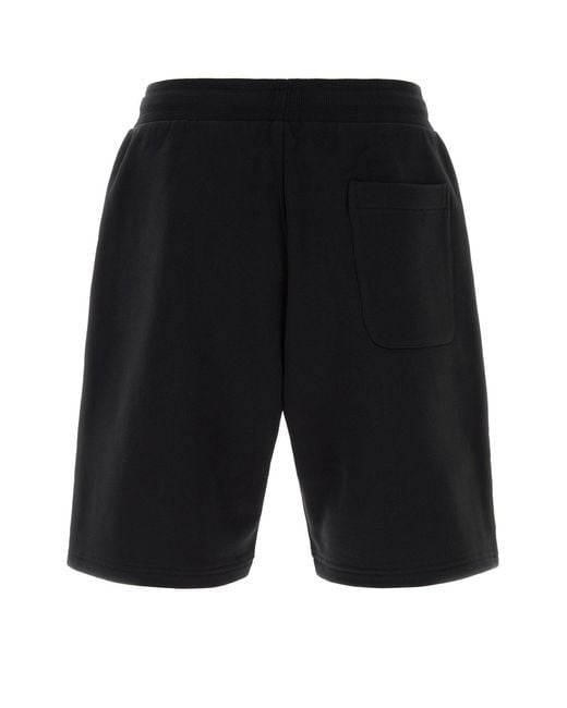 AMI Black Cotton Bermuda Shorts for men