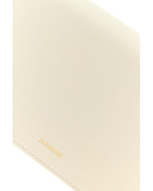 Jil Sander Natural Ivory Leather Tangle Wallet
