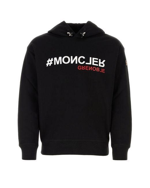 Moncler Black Cotton Sweatshirt for men