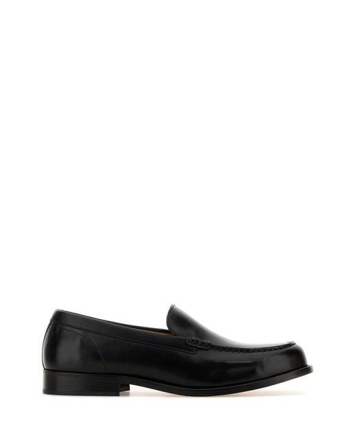 A.P.C. Black Leather Loafers for men