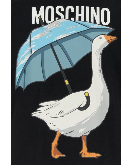 Moschino Black Cotton T-shirt for men