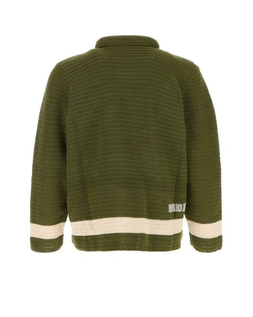 Bode Green Crochet Marsh Shirt for men