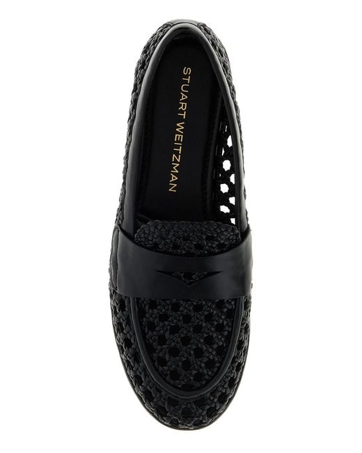 Stuart Weitzman Black Spencer Woven Loafer