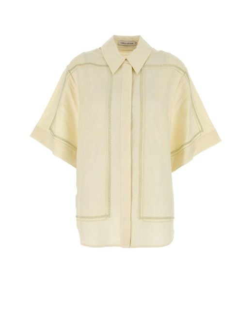 Camilla & Marc White Cream Linen Blend Fortuna Shirt