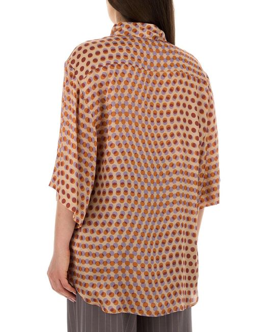 Dries Van Noten Multicolor Printed Satin Clea Shirt