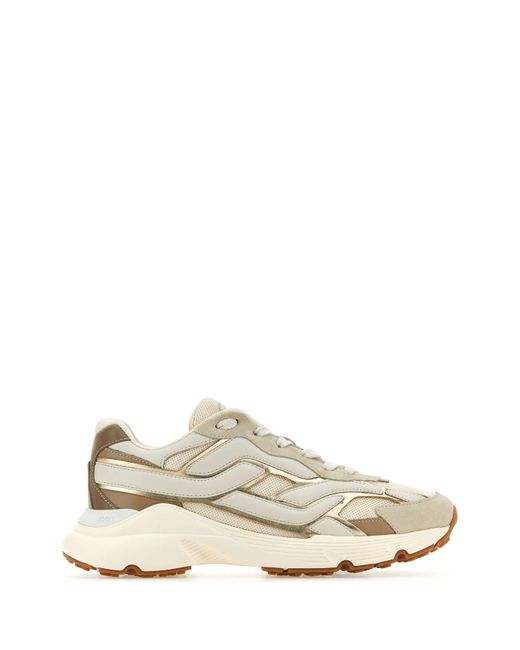 Tod's White Ivory Leather And Mesh Sneakers Tods