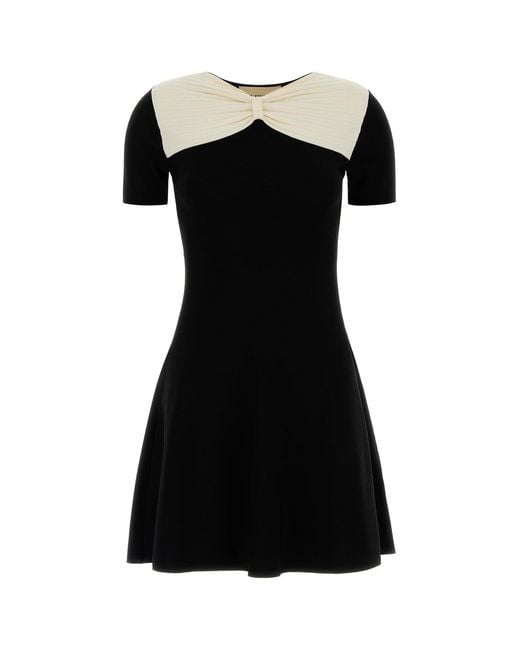 Valentino Garavani Black Viscose Blend Mini Dress