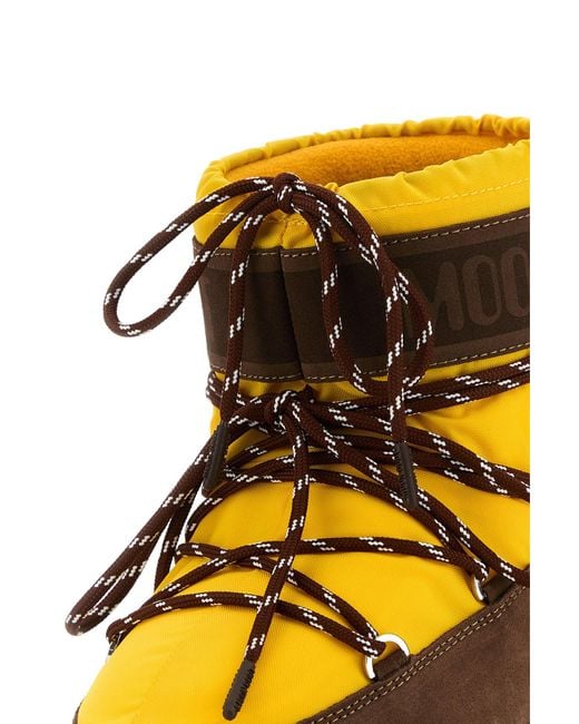 Moon Boot Orange Two-Tone Low Ankle Boots