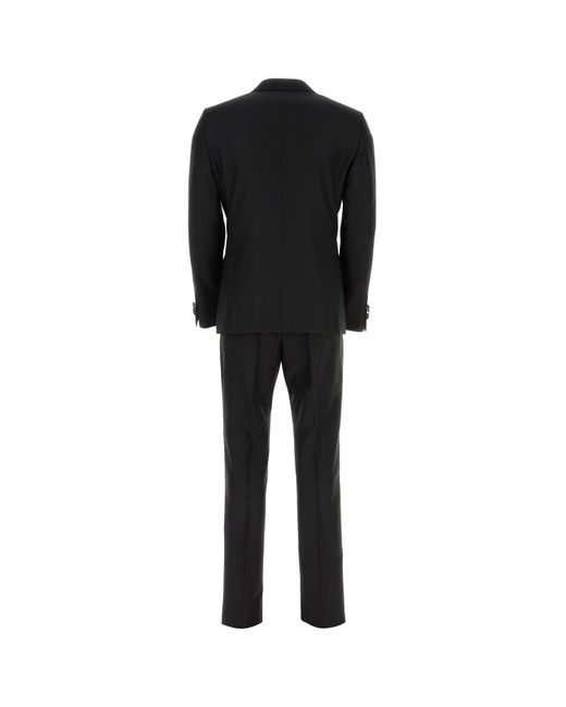 Valentino Garavani Black Wool Suit for men
