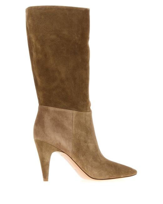 Gianvito Rossi Brown Cappuccino Suede Elise Boots