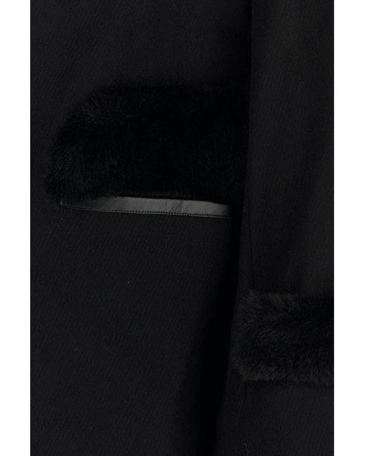 Random Identities Black Wool Blend Coat for men