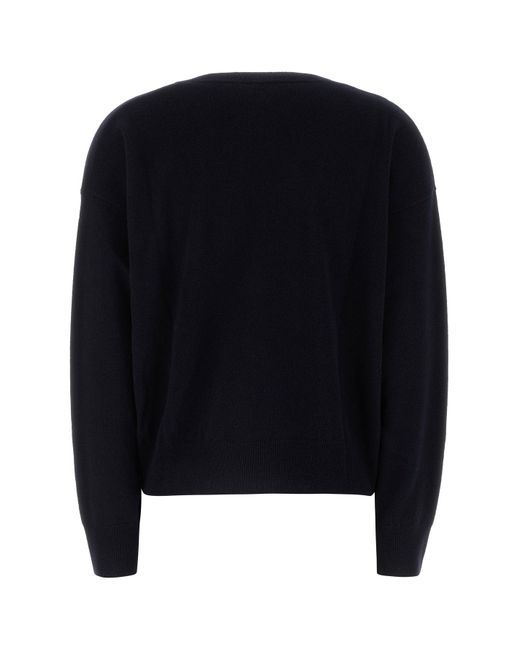 Versace Midnight Blue Stretch Wool Blend Sweater