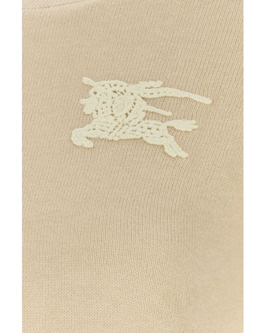 Burberry Natural Sand Wool Blend Sweater