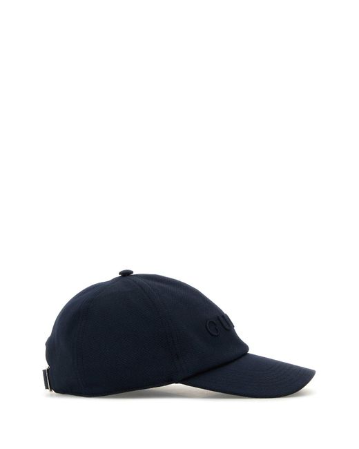 Cappello da baseball in cotone stretch blu navy di Gucci in Blue da Uomo