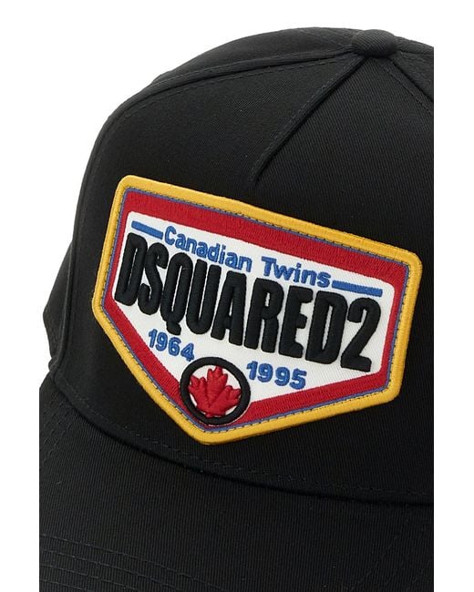 Caps di DSquared² in Black da Uomo