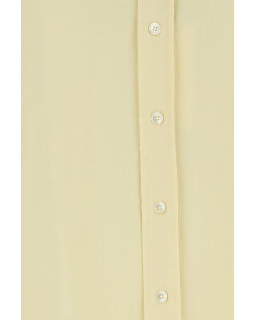 Ami Paris Pastel Yellow Wool Oversize Shirt | Lyst UK