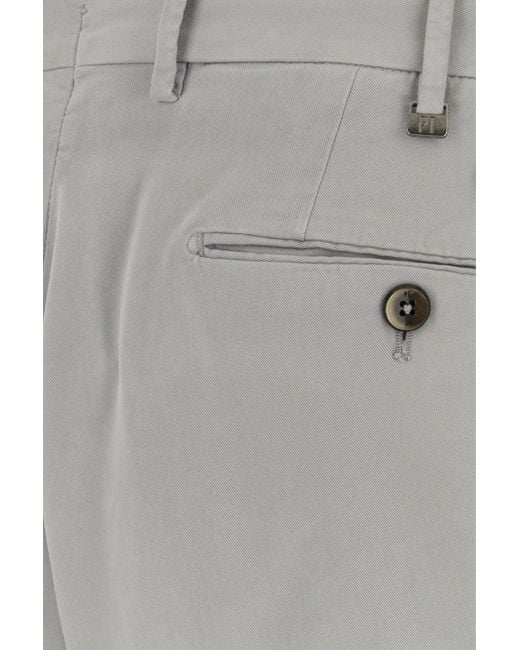 PT Torino Gray Grey Stretch Modal Blend Pant for men